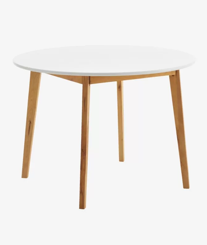 Shop Spisebord Ø105 hvid/natur Spiseborde
