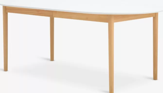 Online Spisebord 100x200/280 hvid/natur Spiseborde