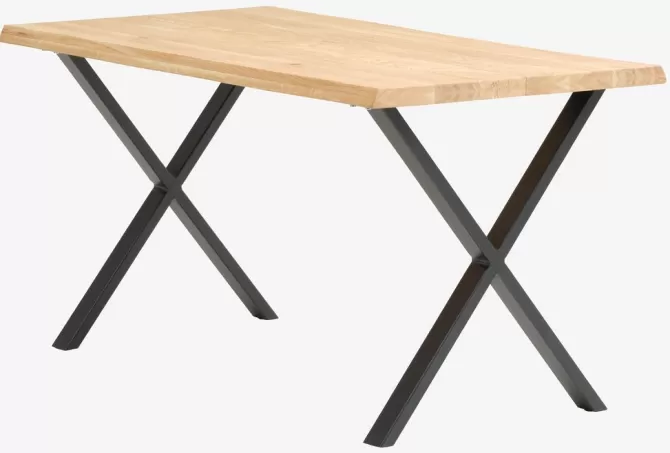 New Spisebord 80x140 eg natur/sort Spiseborde