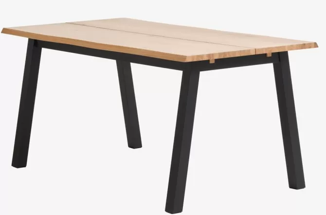 Online Spisebord 90x160 eg natur/sort Spiseborde