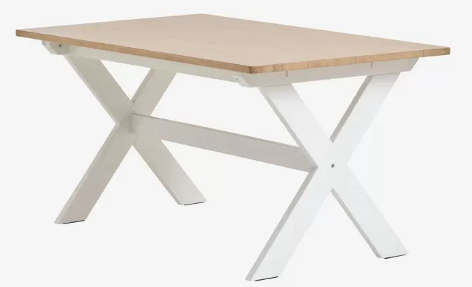 New Spisebord 90x150 natur/hvid Spiseborde