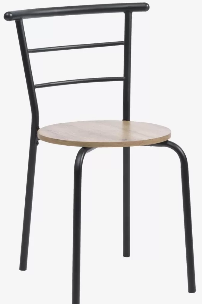 Store Spisebordsstol sort/egefarve Spisebordsstole