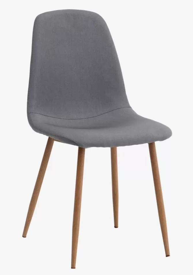 Sale Spisebordsstol t stof/egefarve Spisebordsstole