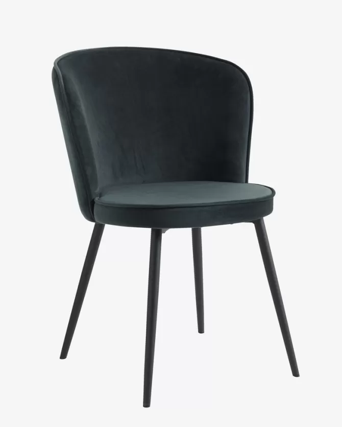 Hot Spisebordsstol velour/sort Spisebordsstole