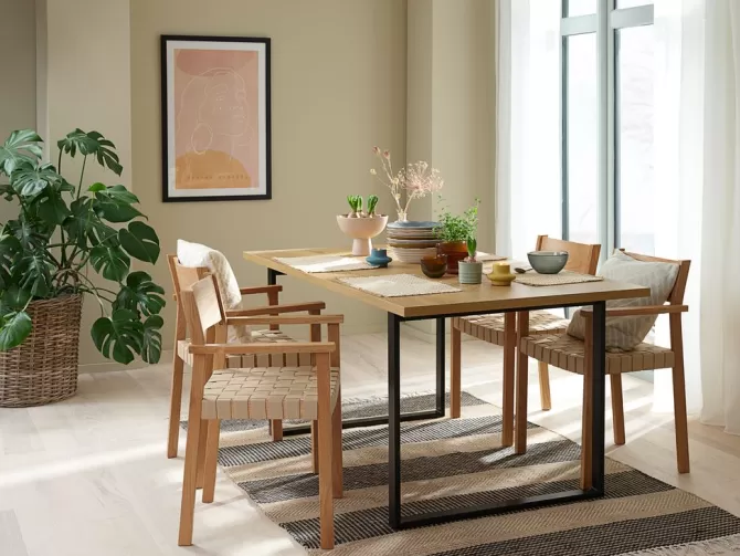 Store Spisebordsstol eg/natur Spisebordsstole