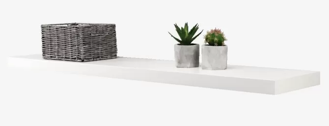 Store Svævehylde 120x24 hvid Hylder | Hylder