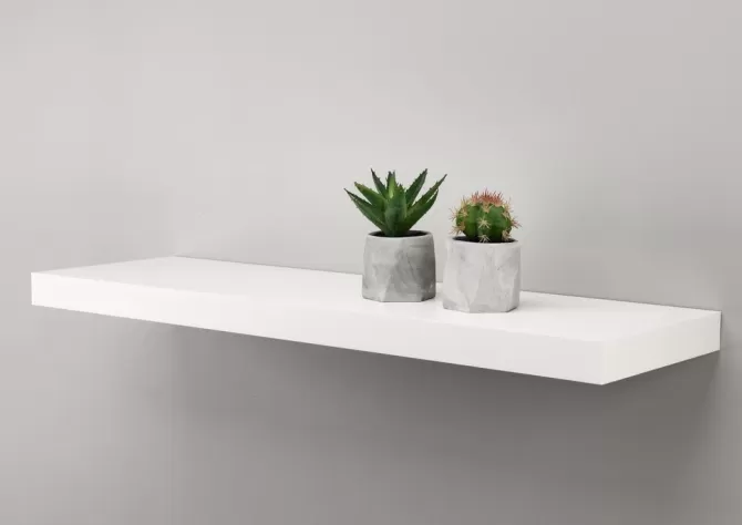 Sale Svævehylde 80x24 hvid Hylder | Hylder