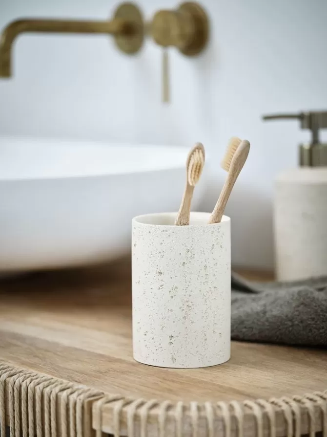 Shop Tandbørsteholder beige sten Badeværelsesopbevaring | Personlig Velvære
