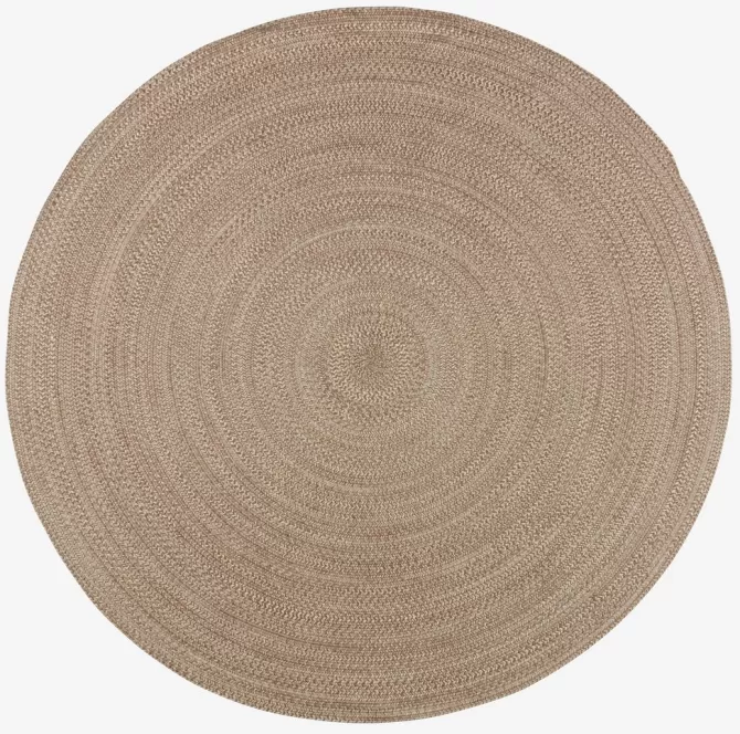 Hot Tæppe Ø160 taupe/beige Gulvt忙pper | Inde-/udetæpper