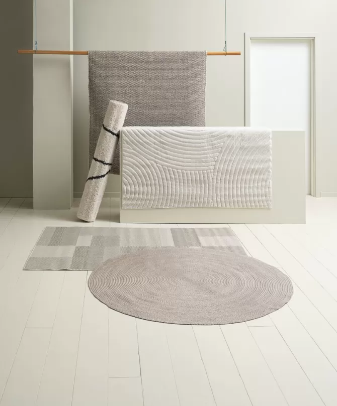 Hot Tæppe Ø160 taupe/beige Gulvt忙pper | Inde-/udetæpper