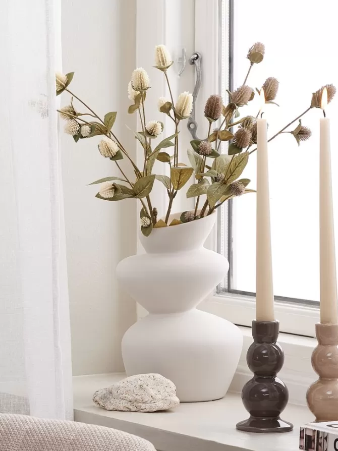 Clearance Vase B11xL16xH25cm hvid Vaser