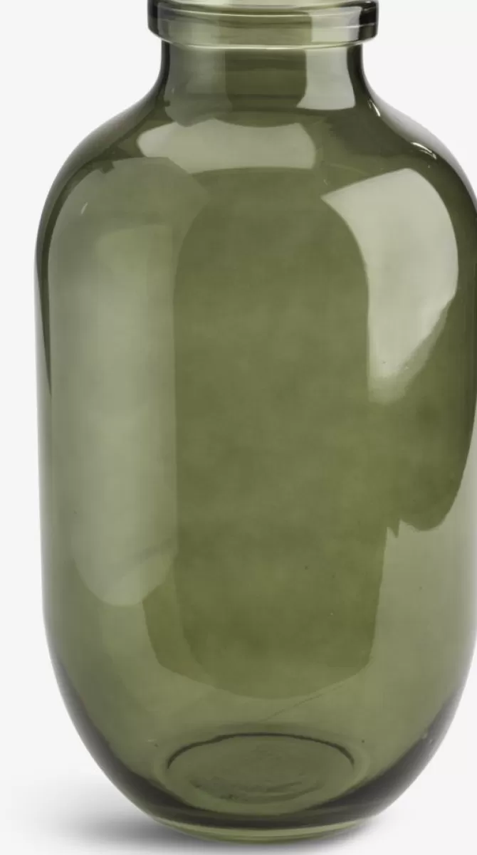 Clearance Vase Ø19xH35cm grøn Vaser