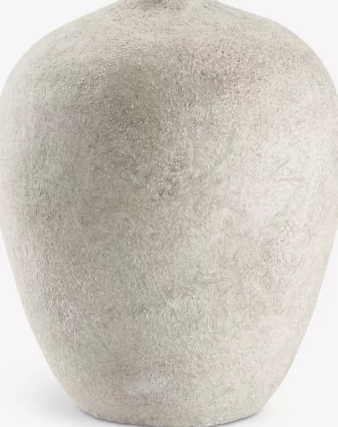 Store Vase Ø17xH21cm hvid/grå Vaser