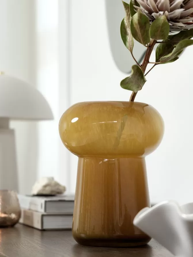 Store Vase Ø19xH25cm gul Vaser