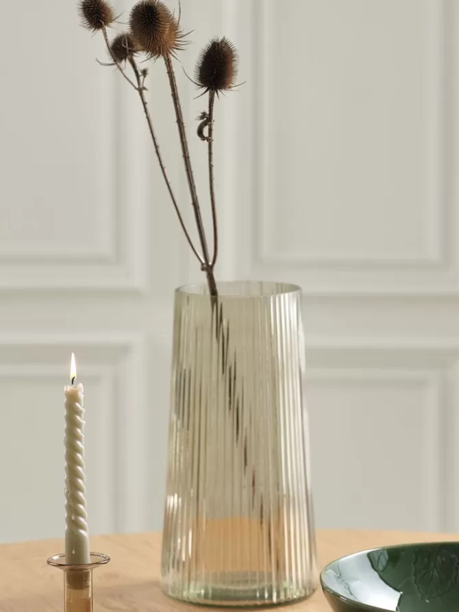 Store Vase Ø16xH30cm khaki Vaser