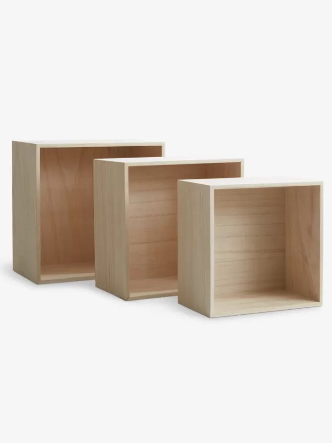 Shop Væghylde 3 stk/pk natur Hylder | Hylder